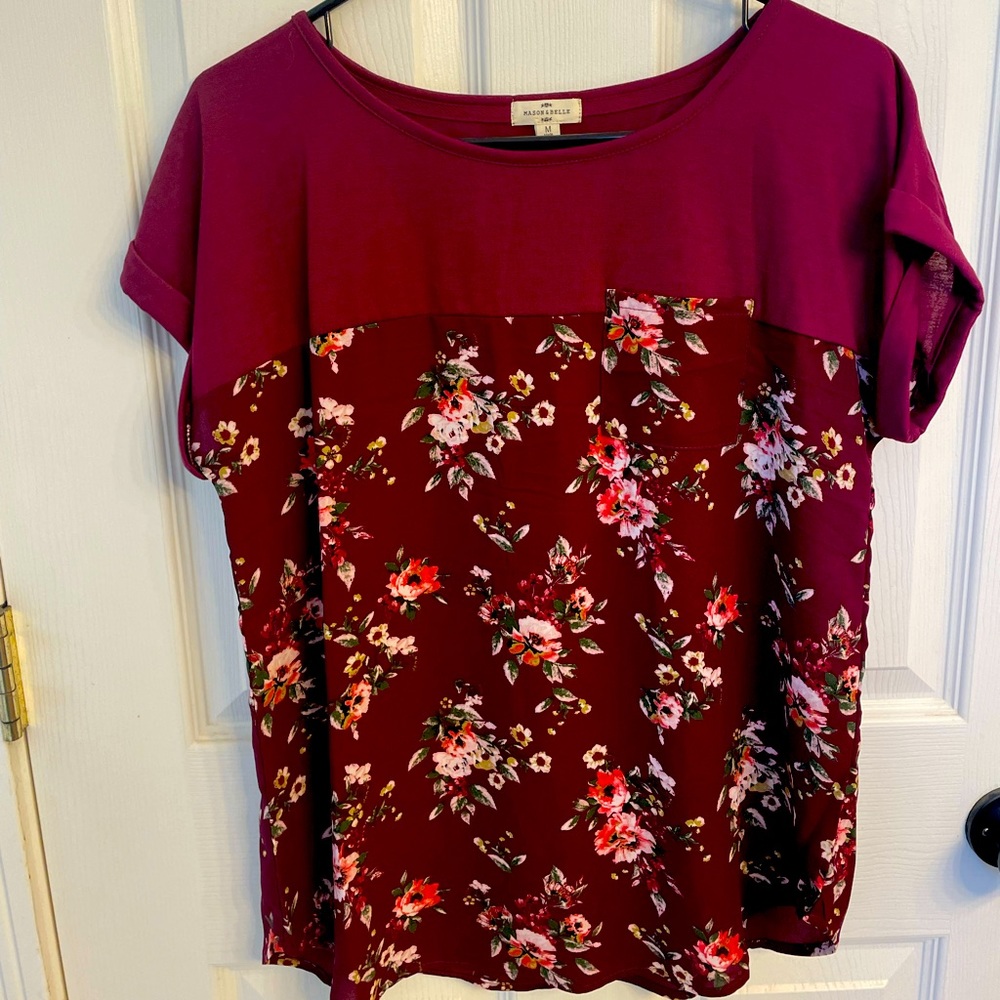 Stitch fix EXCLUSIVE - Mason & Belle mixed pattern floral blouse NWOT